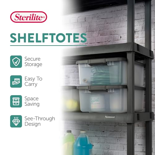 ShelfTote Clear Plastic Storage Bins (12 Count)