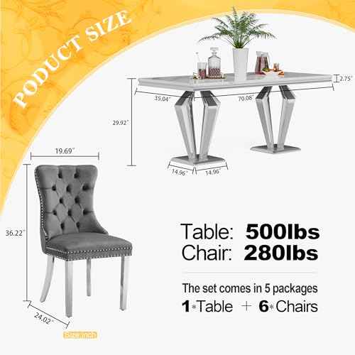 7 Piece Luxury Dining Room Set