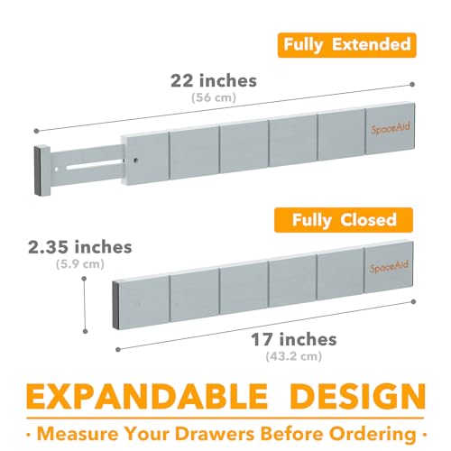 Bamboo Drawer Dividers with Inserts and Labels