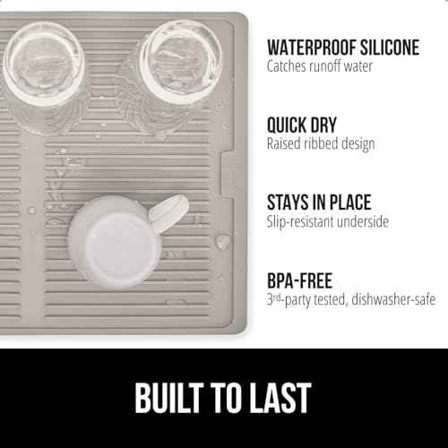 Patented BPA Free Silicone Dish Drying Mat