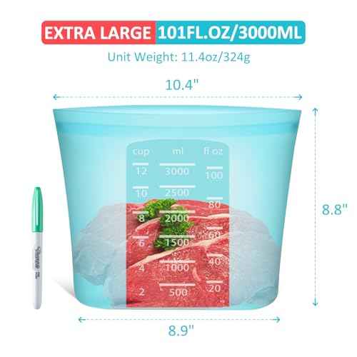 Reusable Food Storage Bags Extra Large (4 Count)