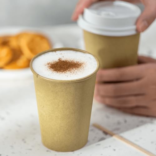 10oz Kraft Paper Coffee Cups [1 (1000 Count)