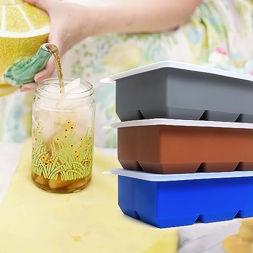 Silicone Ice Cube Trays 3 Pack (3 Count)