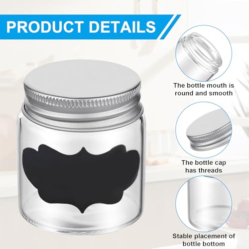 Mini Mason Jars With Lids 24 Pack 2oz Clear Glass Jars Set (48 Count)