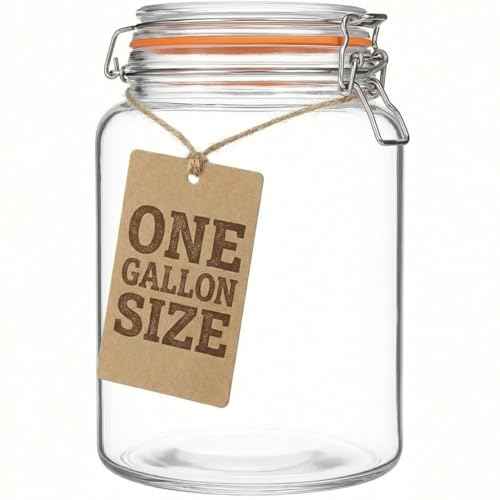 Large 1 Gallon Glass Mason Jar Extra Wide