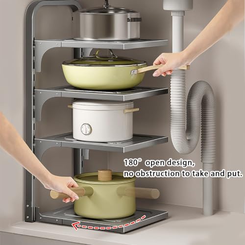 Pots and Pans Organizer Under Cabinet