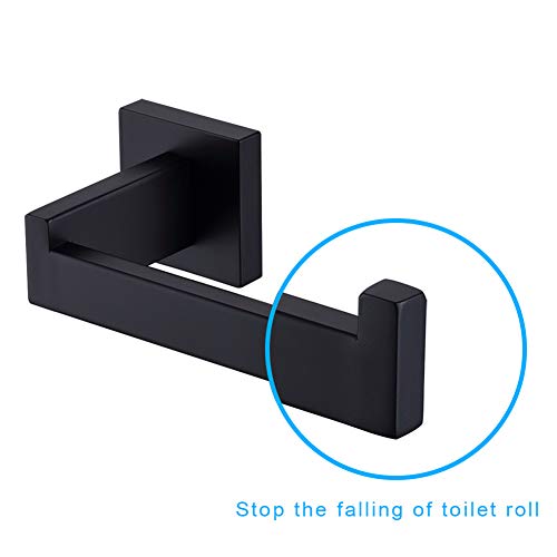 Toilet Paper Holder Matte Black (2 Count)