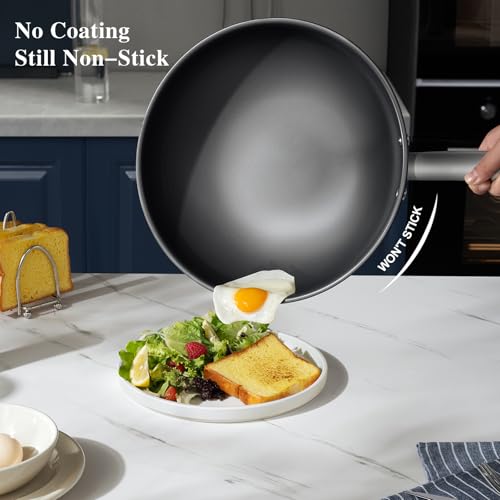 13 in Titanium Wok with Lid