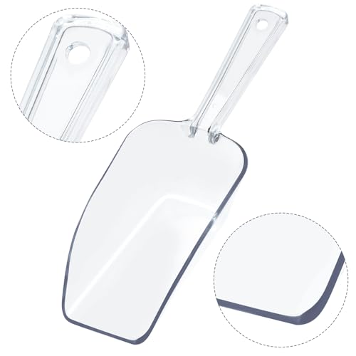 4Pcs Clear Plastic Ice Scoop for Freezer (4 Count)