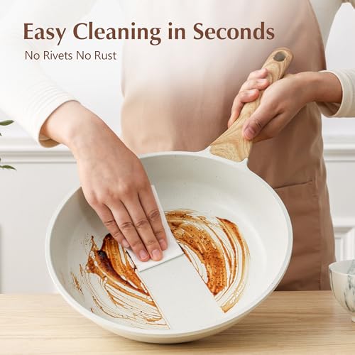 11Inch Nonstick Ceramic Frying Pan with Lid