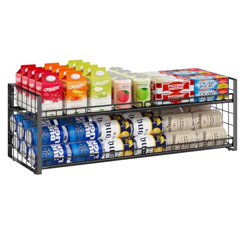 Extra-Long 2-Tier Stackable Can Organizer for Pantry (2 Count)