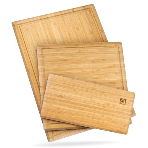 Chorus Bamboo Cutting Board Set with Juice Groove