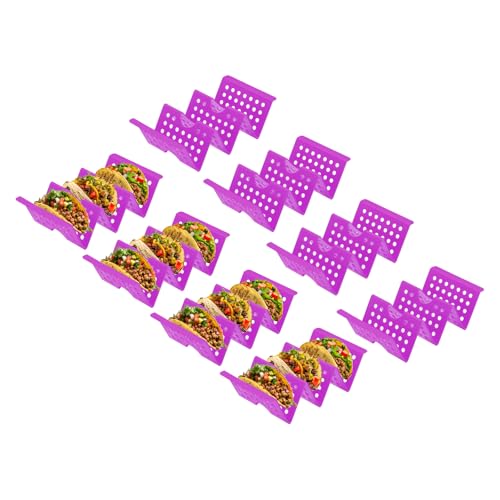 8 Pcs Taco Holder Stand Plastic Plates Hold Up to 3 Tacos