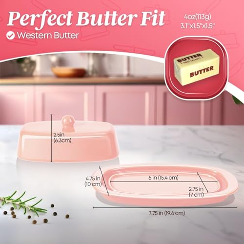 Standard Ceramic Butter Dish with Lid for Countertop
