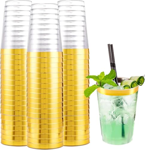 200 Pack Gold Plastic Cups (200 Count)