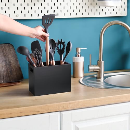 Black Utensil Holder for Kitchen Counter