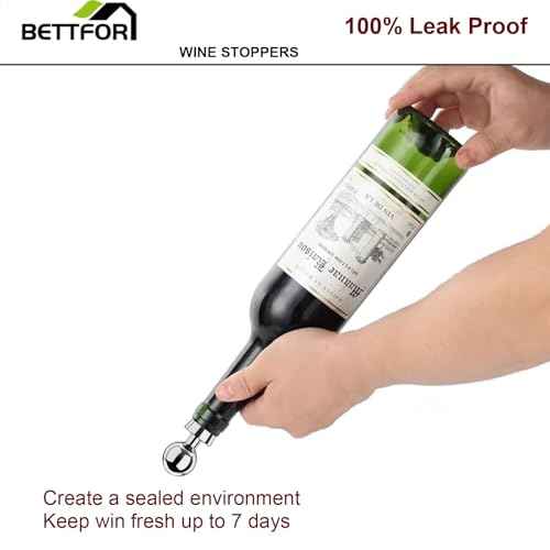 Wine Stoppers for Wine Bottles 6Pcs Vacuum Wine Bottle Stopper with Silicone Reusable Wine Corks (3 Count)
