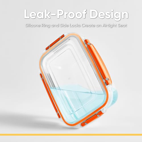 Plastic Food Storage Containers with Airtight Lids (4 Count)