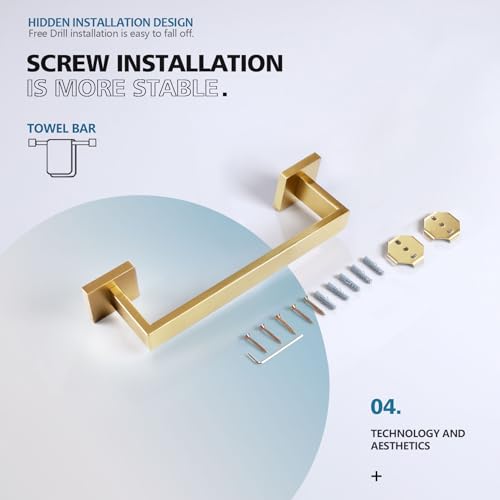 12 Inch Hand Towel Holder Bath Towel Bar Kitchen Dish Cloths Hanger Stainless Steel Wall Mount