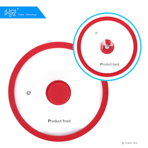Vented Tempered Glass Cookware Lid Red 1 Pack