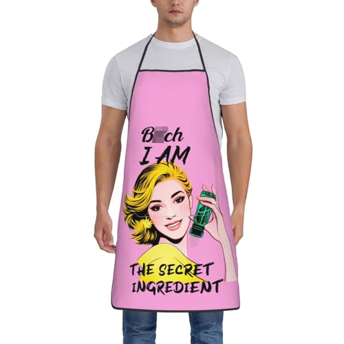 Funny Pink Retro I Am The Secret Ingredient Aprons