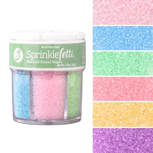 Dye Free Pastel Sugar 6 Cell Decorating Variety (2.75 Ounce)