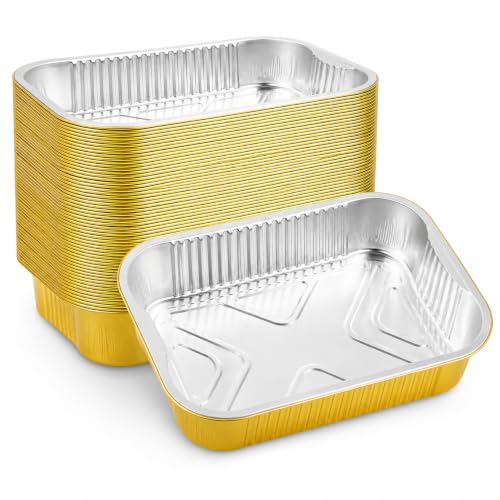 35 Pack Aluminum Pans Half Size 9x13 Extra Heavy Duty (35 Count)