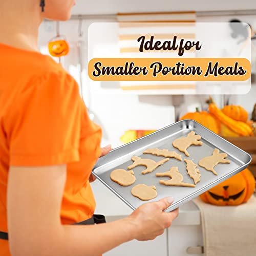 Small Metal Toaster Oven Tray with Rack Set