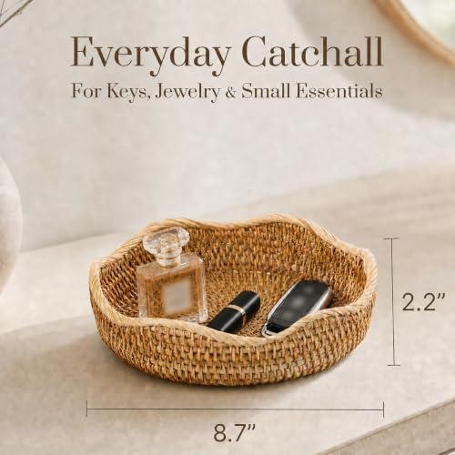 8.7'' × 2 .2'' Rattan Decorative Bowl