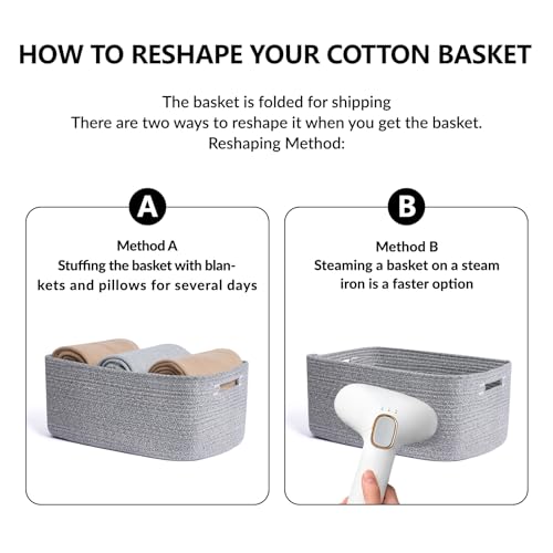 Large Storage Baskets for Organizing (4 Count)