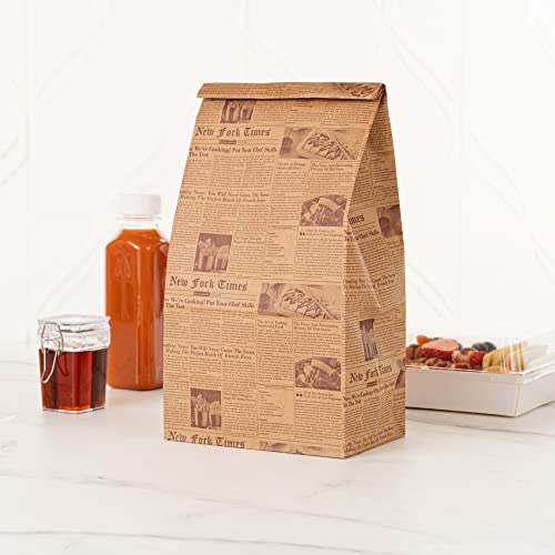Bag Tek 8 Lb Disposable Lunch Bags 100 Sturdy Take Out Bags (100 Count)