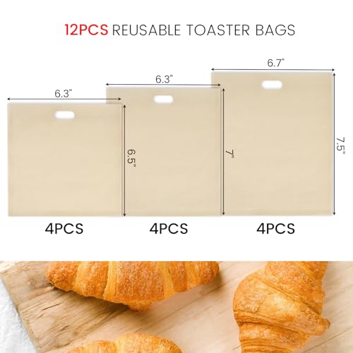 12 Pack Reusable Toaster Bags (12 Count)