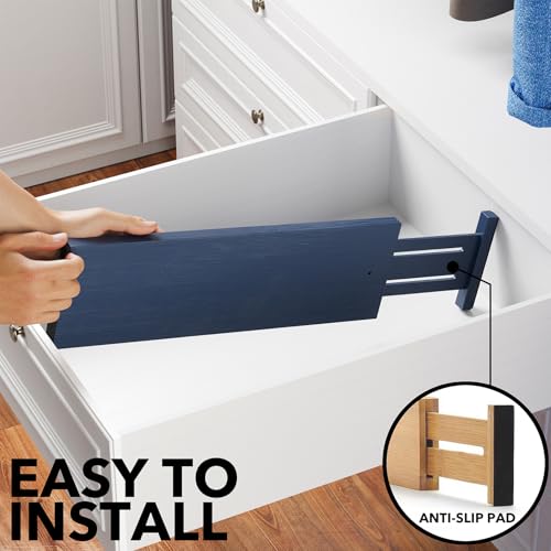 Bamboo Dresser Drawer Dividers 6 Pack (6 Count)