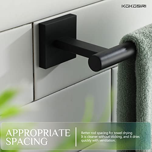 Towel Bar Matte Black Bathroom Hardware Hand Towel Rails Wall Mounted Kitchen Toilet Cabinet Paper Holder 2 Pack
