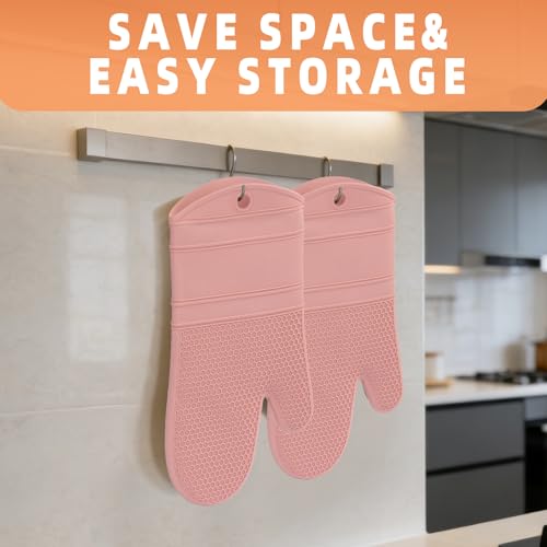 Silicone Oven Mitts Kitchen Potholder Set (2 Count)