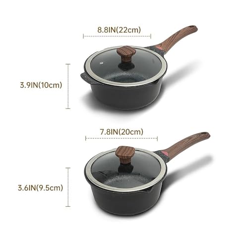 3QT & 4QT Sauce Pot Set with Lids (2 Count)