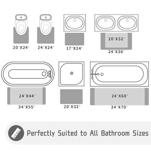 Bathroom Rugs Non Slip Washable