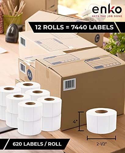 4 x 2-1/2 in 12 Rolls | 7440 Direct Thermal Address Labels (12 Count)