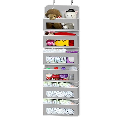 6 Clear Window Pocket Over Door Hanging Organizer