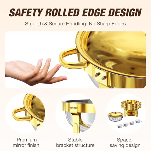 Round Chafing Dishes for Buffet (4 Count)