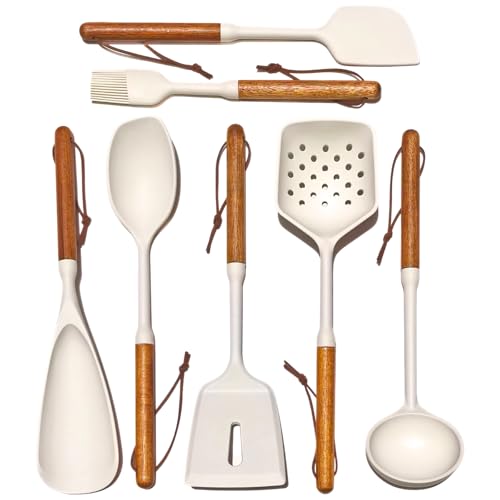 White Silicone Cooking Utensils Set (7 Count)