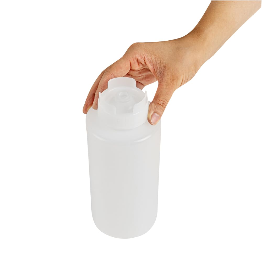 First In First Out 32 oz Clear Plastic Squeeze Bottle (6 Count)