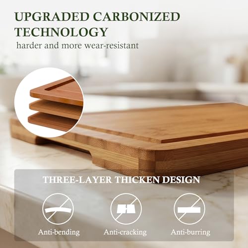 Bamboo Cutting Boards for Kitchen (3 Count)