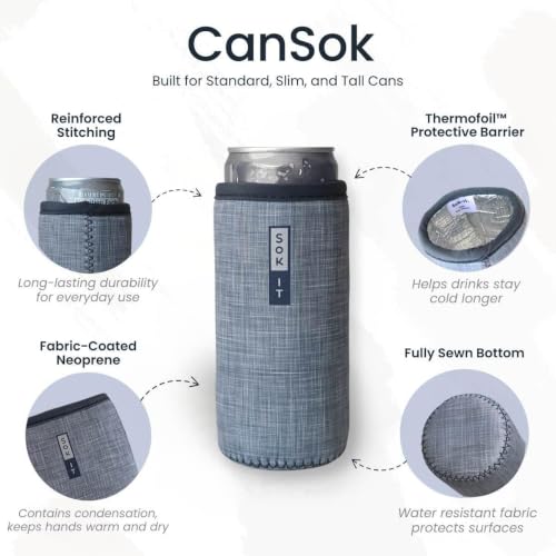 CanSok Sleeve for Beer & Soda Insulated Neoprene Cover