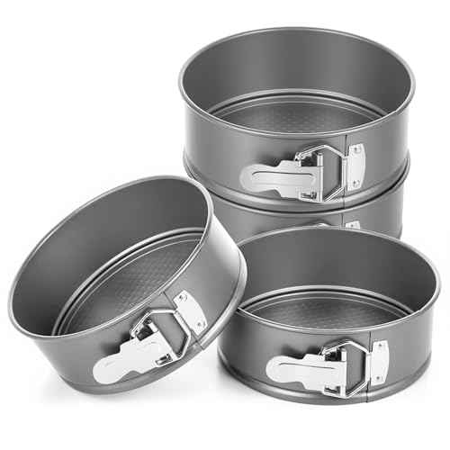 4 Pcs 7 Inch Non Stick Springform Pans Cheesecake Pans (4 Count)