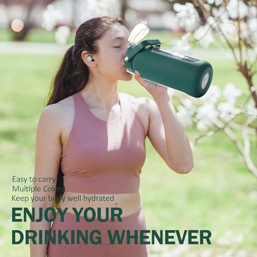 64oz Glass Water Bottles with Straw