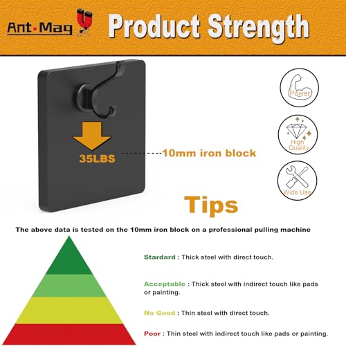 Magnetic Hooks Heavy Duty 140LBS (4 Count)