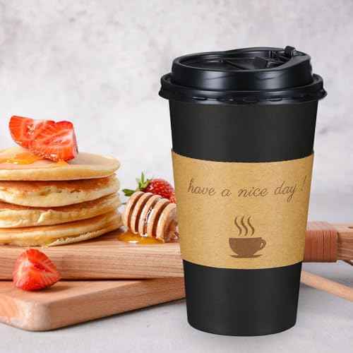 16 oz Coffee Cups 50 Pack (50 Count)