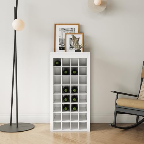 8 Tier Freestanding Wine Rack Wood