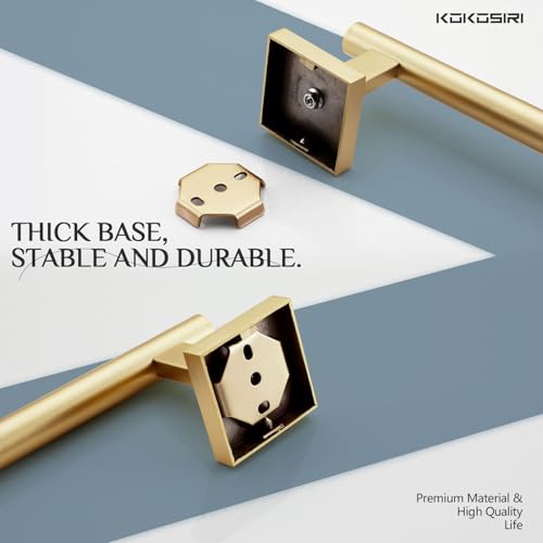Hand Towel Bar Bathroom Towel Holder for Bath Kitchen Cabinet Towel Rails 16 Inch Brushed Gold Stainless Steel B4005BG